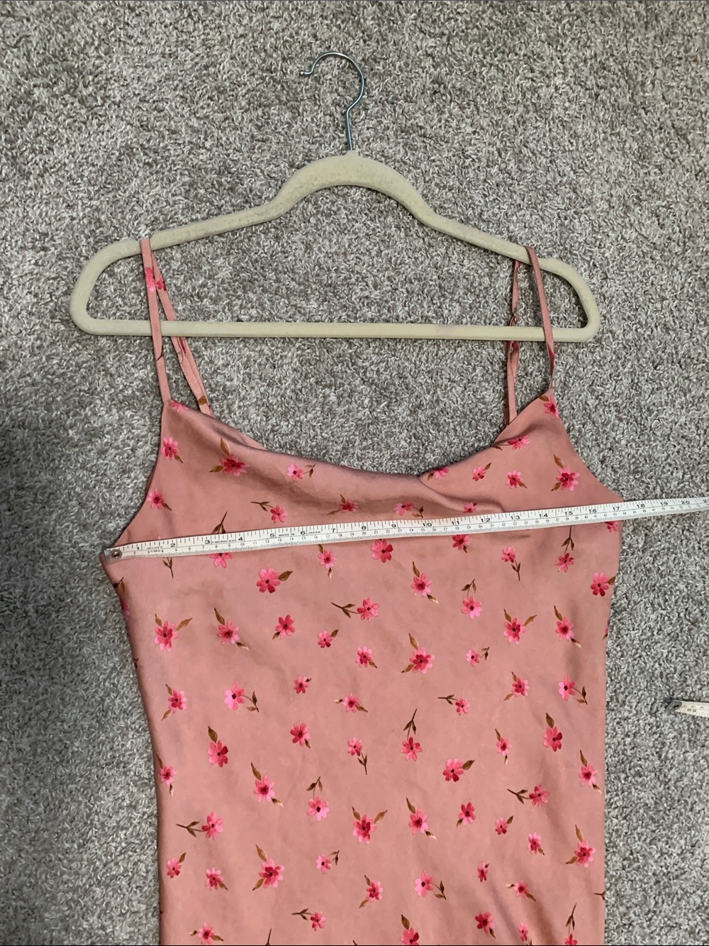 Edit by Nine Y2K Style Pink Floral Cowl Neck Satin Slip Dress - Picture 7 of 8
